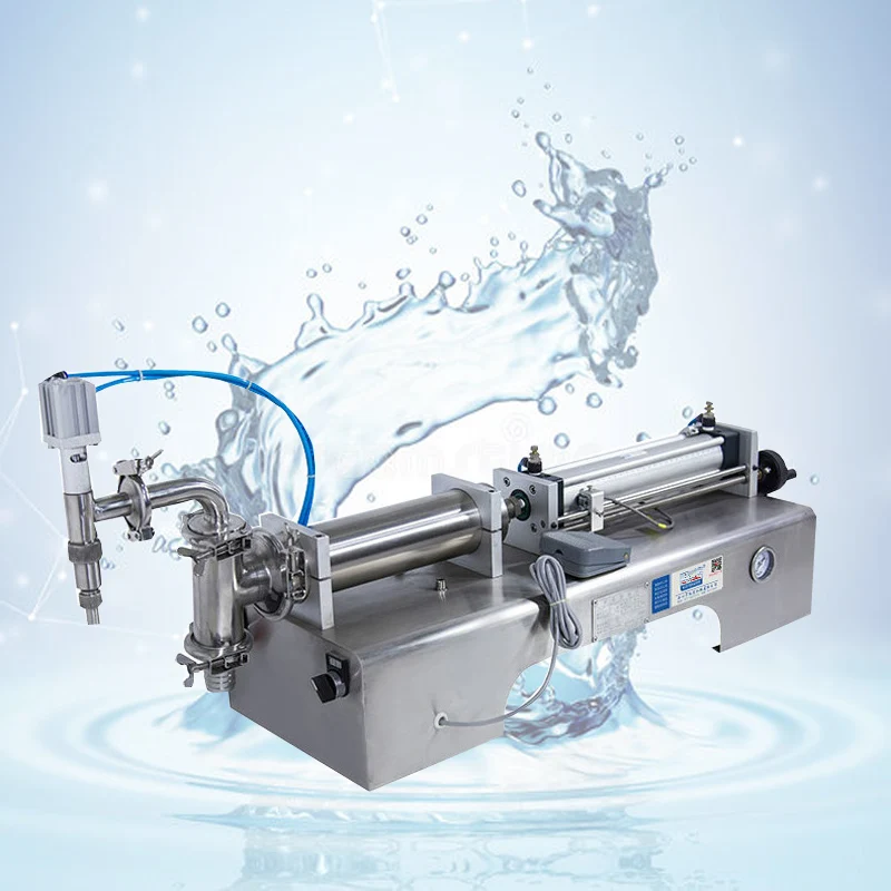 Horizontal  single head Liquid filling machine Pneumatic Liquid Filler Wine Milk Juice quantitative Filling Machine