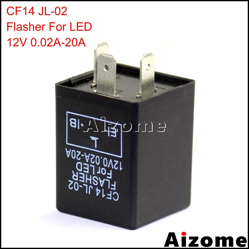 Motorcycle 12V 3 Pin CF14 JL-02 Electronic Car Flasher Relay Fix LED Turn Signals Hyper Flash Blinking Indicator Lights Relay