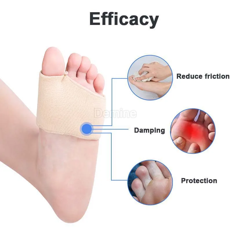 Front Foot Pad Orthopedic Insoles Breathable Elastic Gel Lined Forefoot Orthotic Pedicure Protector Sleeve Pads Foot Pain Relief