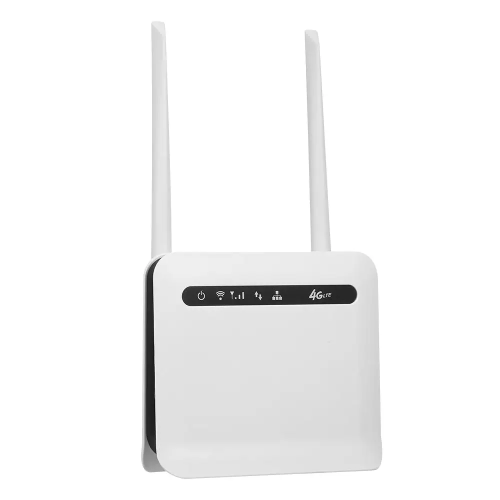 Enrutador Cpe inalámbrico 4G Lte de alta potencia, 300Mbps, grado industrial, con ranura para tarjeta Sim, antenas externas