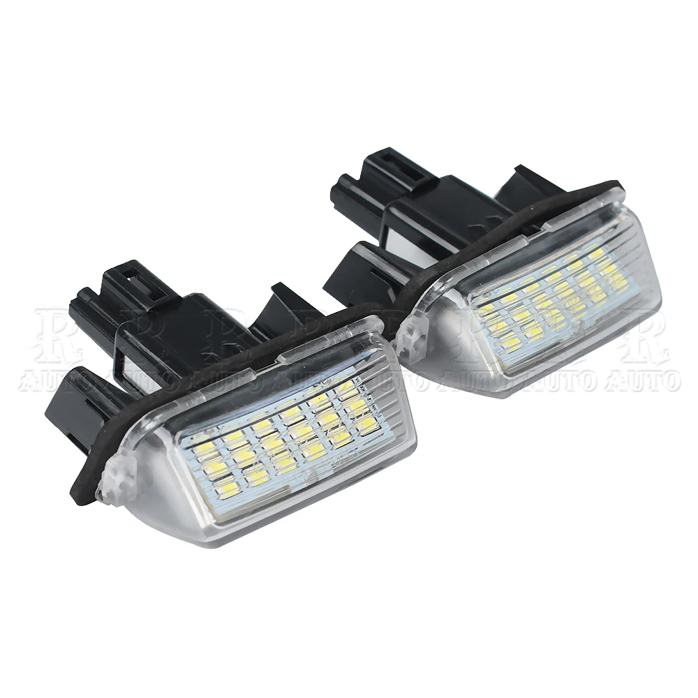 R-AUTO 2 Pcs LED Number License Plate Light Lamp Super White Error Free For Toyota Avensis Camry Yaris For Peugeot Citroen 206