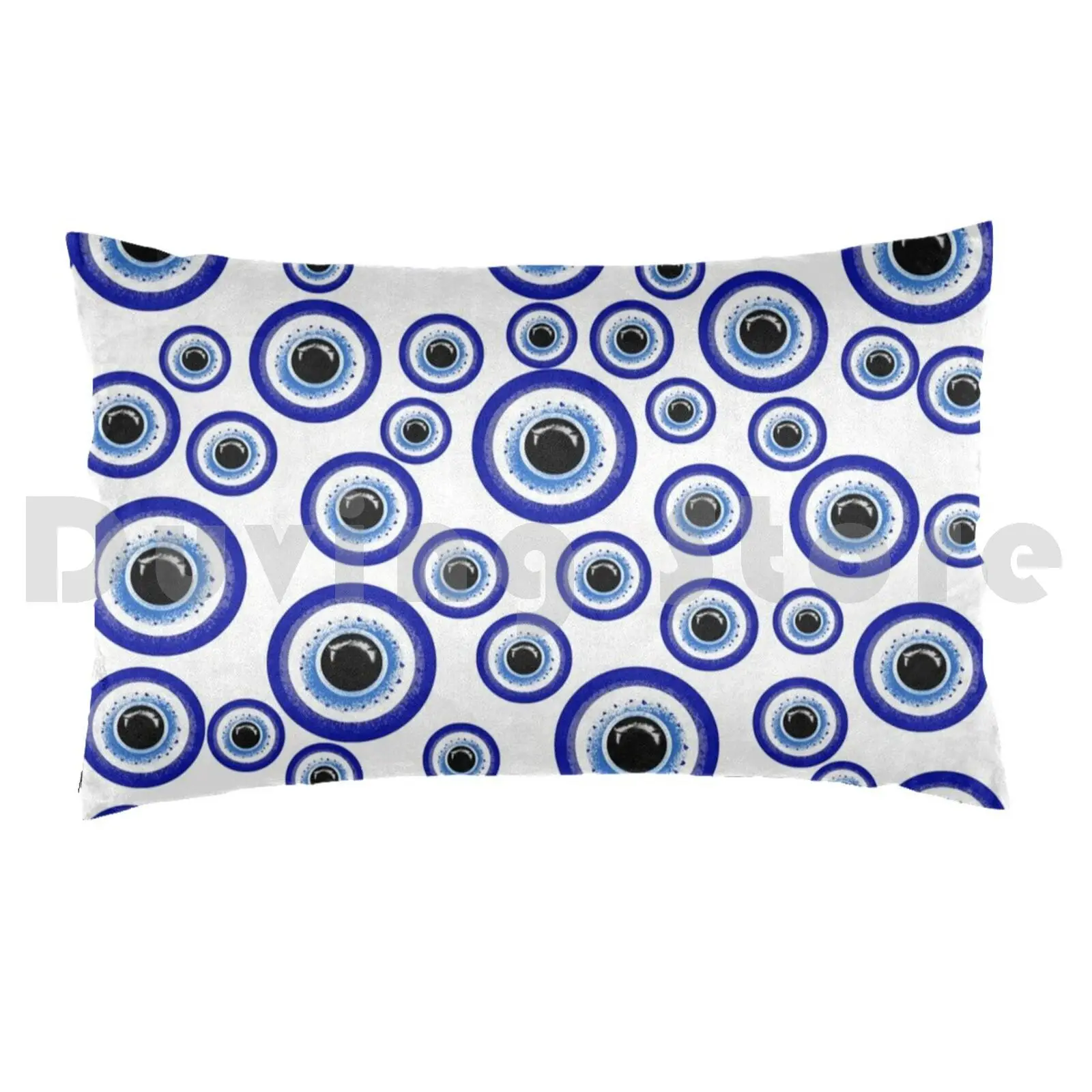 Evil Eye Mati Scattered Pillow Case Printed 50x75 Evil Eye Mati Mataki Superstition Greek Mati