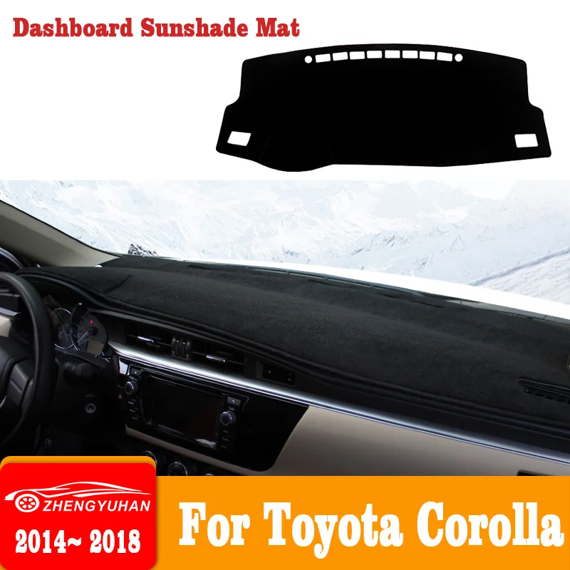 For Toyota Corolla E160 E170 E180 2014-2017 2018 Car Dashboard Avoid Light Pad Instrument Platform Desk Cover Mats Accessories