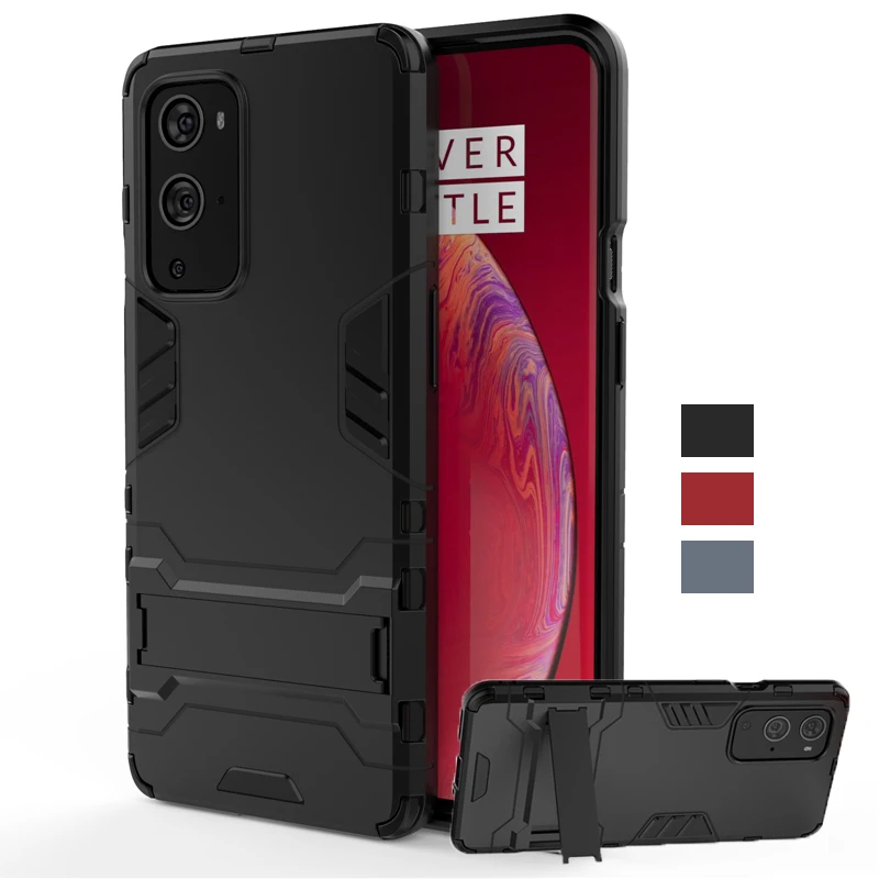 For Oneplus 9 Pro Case TPU Bumper Robot Holder Stand Shockproof Armor Back Cover One Plus 9 Pro Phone Case For Oneplus 9 Pro