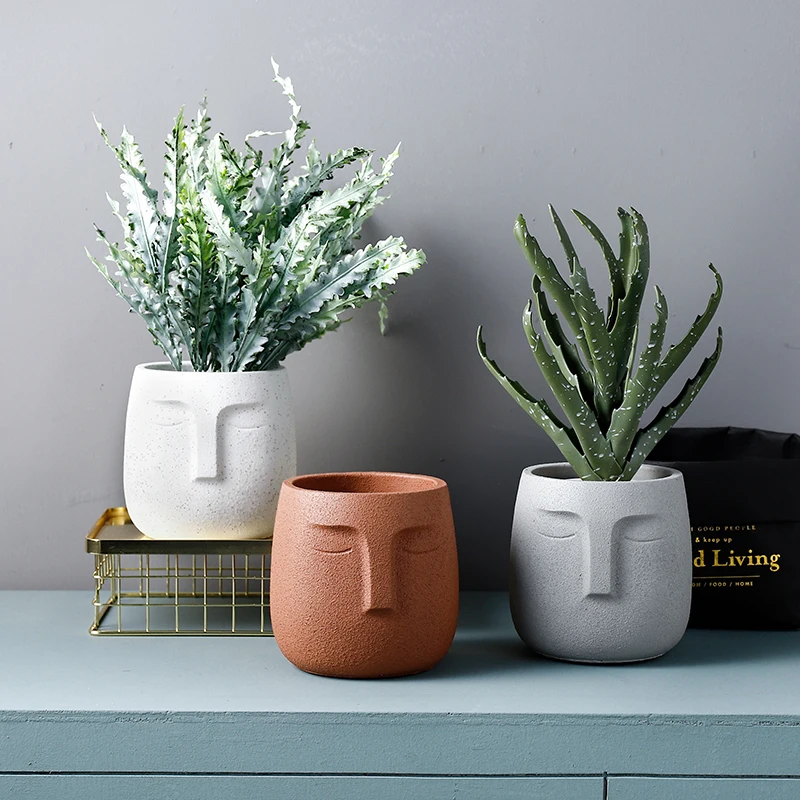 

Cement pot flower vase home decoration accessories modern ceramic vase for Flowers Pot planters