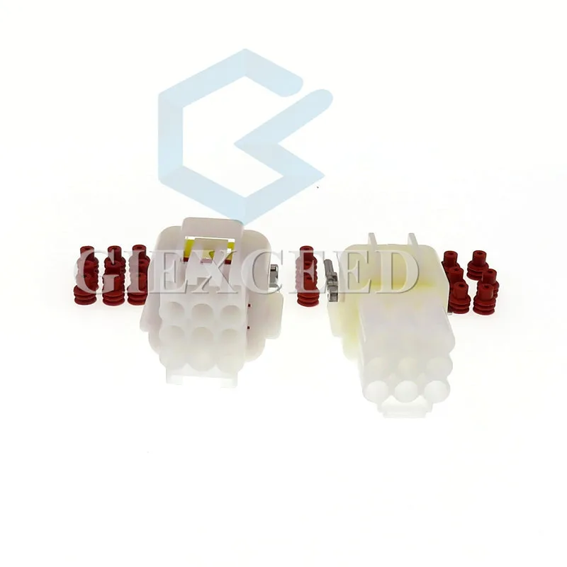 2 Sets 9 Pin Female Male Waterproof Electric Wire Socket AC Assembly Automotive Plug For Car