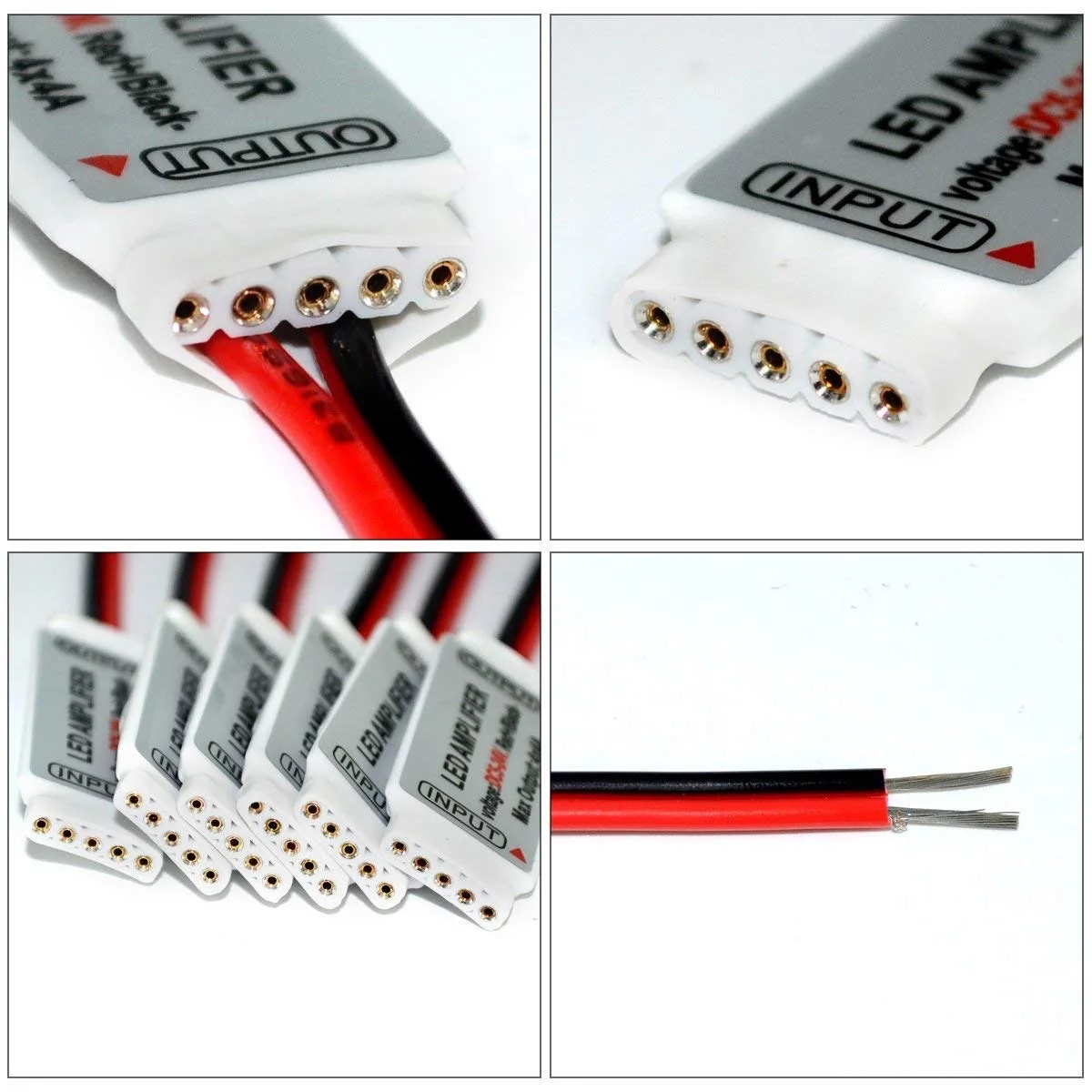LED Mini RGB RGBW Amplifier 4PIN 5PIN Signal Controller DC 5V 12V 24V Channel Ultra Slim Portable Tepeater For 5050 Strip Light