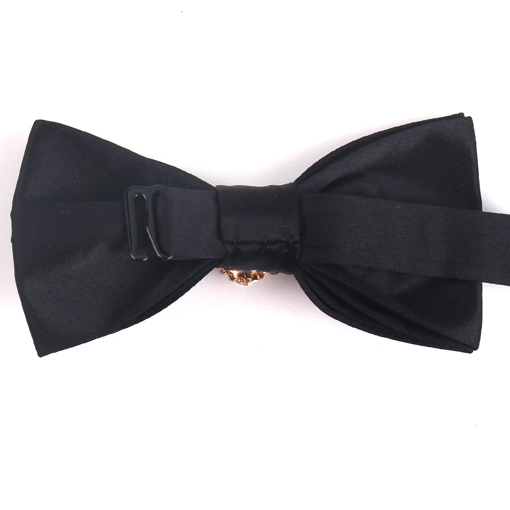 Original Design Bow Tie Handmade Men\'s Bow ties For Wedding Party Metal Golden Wolf Two Layer Neck Bowtie Fashion Solid Tie