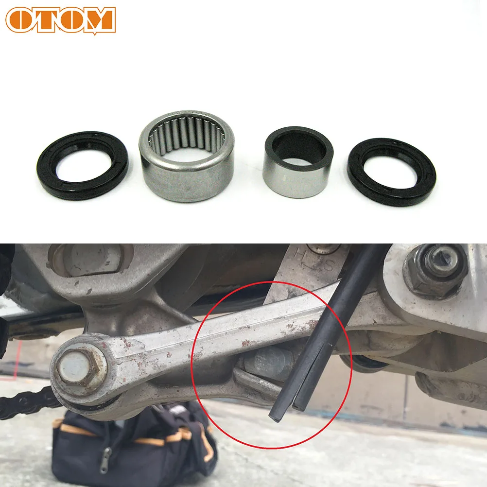 OTOM Motorcycle Rear Shock Needle Roller Bearing Sleeve Oil Seal Maintenance Kit For HONDA CRF250R CRF450R Motocross Accessories