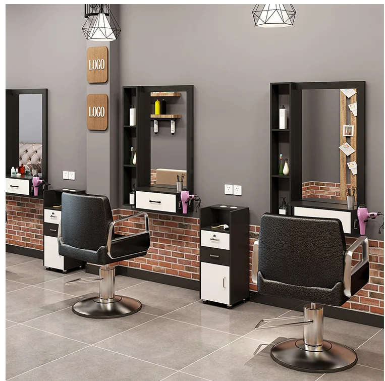 Lustro do salonu fryzjerskiego lustro do salonu fryzjerskiego nablatowa ścienna salon fryzjerski salon fryzjerski lustro wbudowane w ścianę