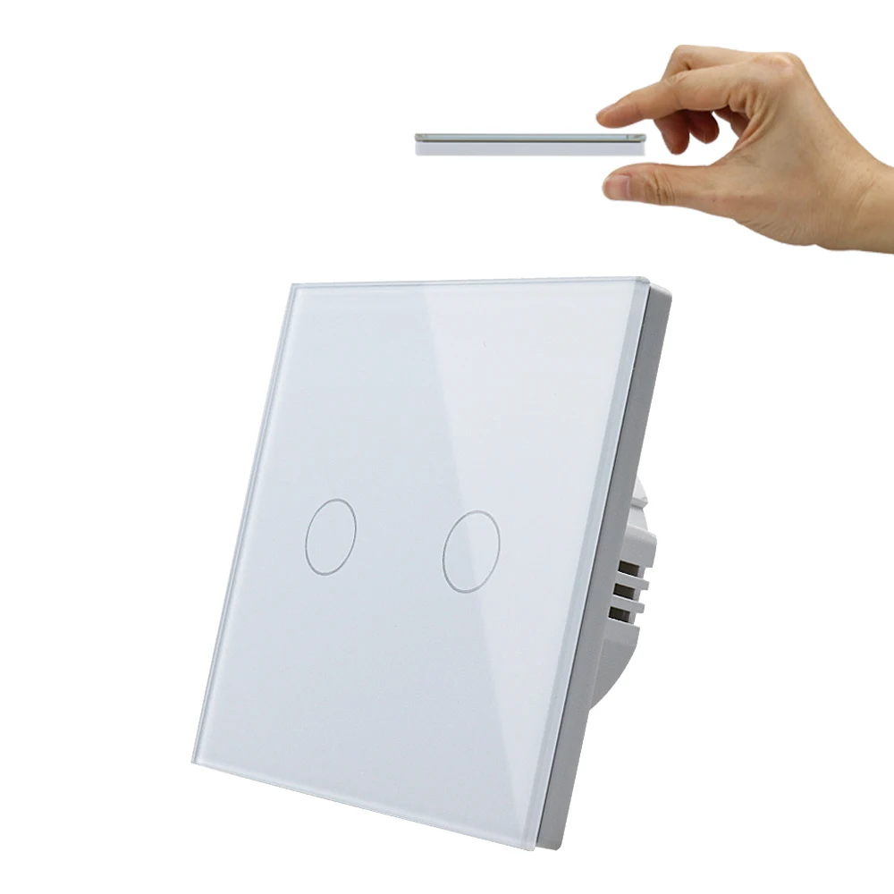 Новый европейский стандарт, золотой, белый, черный, хрустальный стеклянный панельный светильник, настенный светильник 220 В, переключатели, 2 комплекта, 1 направленный, черный, сенсорный выключатель света