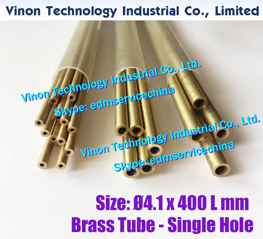 

(30PCS/LOT) Ø4.1x400Lmm Brass Tube Single Hole,Brass EDM Tube Electrode,Tube Diameter 4.1mm Length 400mm for Electric Discharge