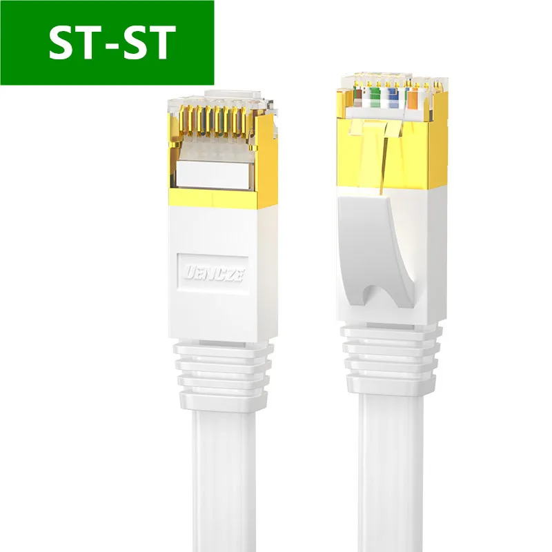 Prosty kabel sieciowy CAT7 RJ45 Ethernet LAN do routera platerowany kabel sieciowy cat 7 8P 8C pozłacana wtyczka