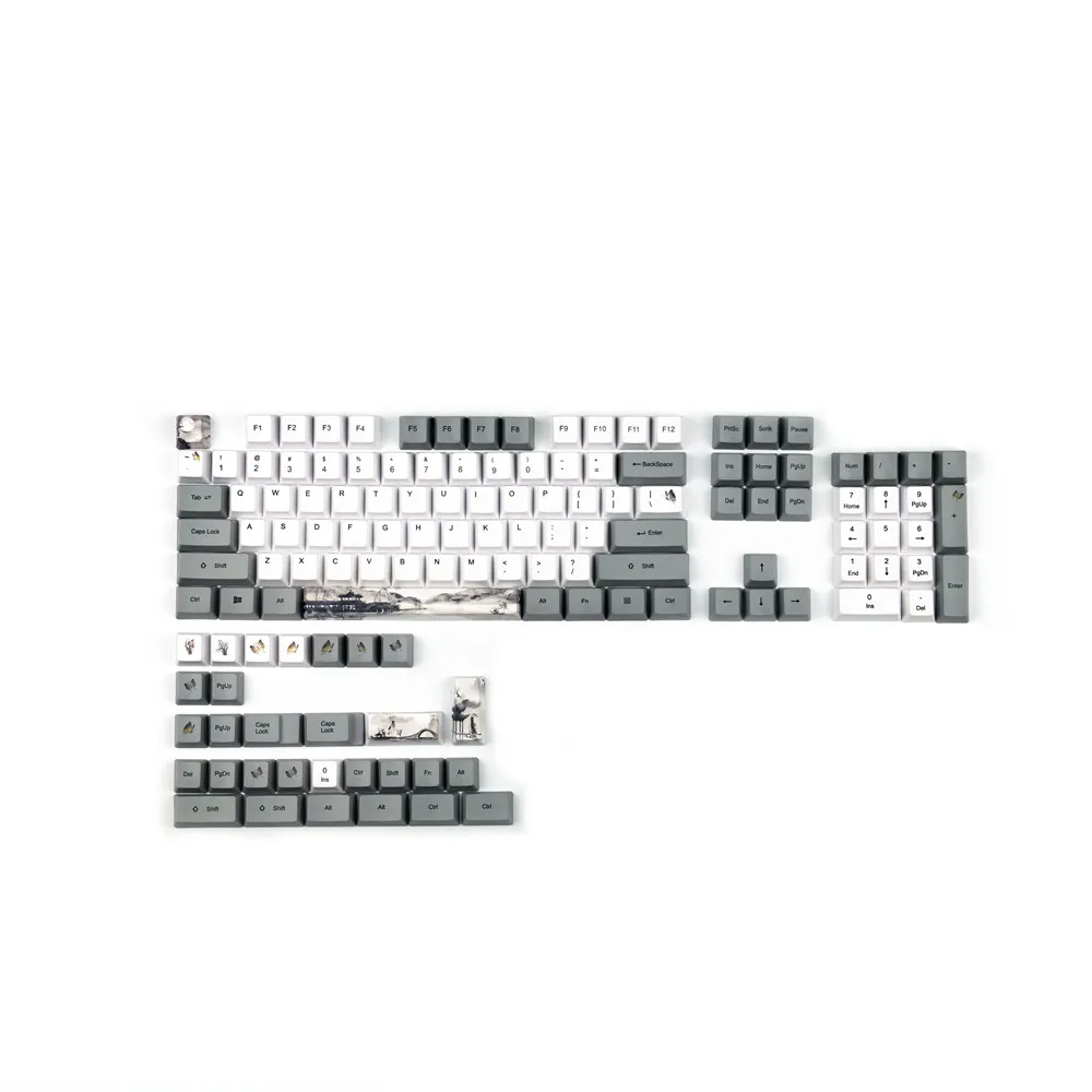 Ink Keycap OEM  PBT Keycaps Full Set Mechanical Keyboard Keycaps PBT Dye-Sublimation Keycap