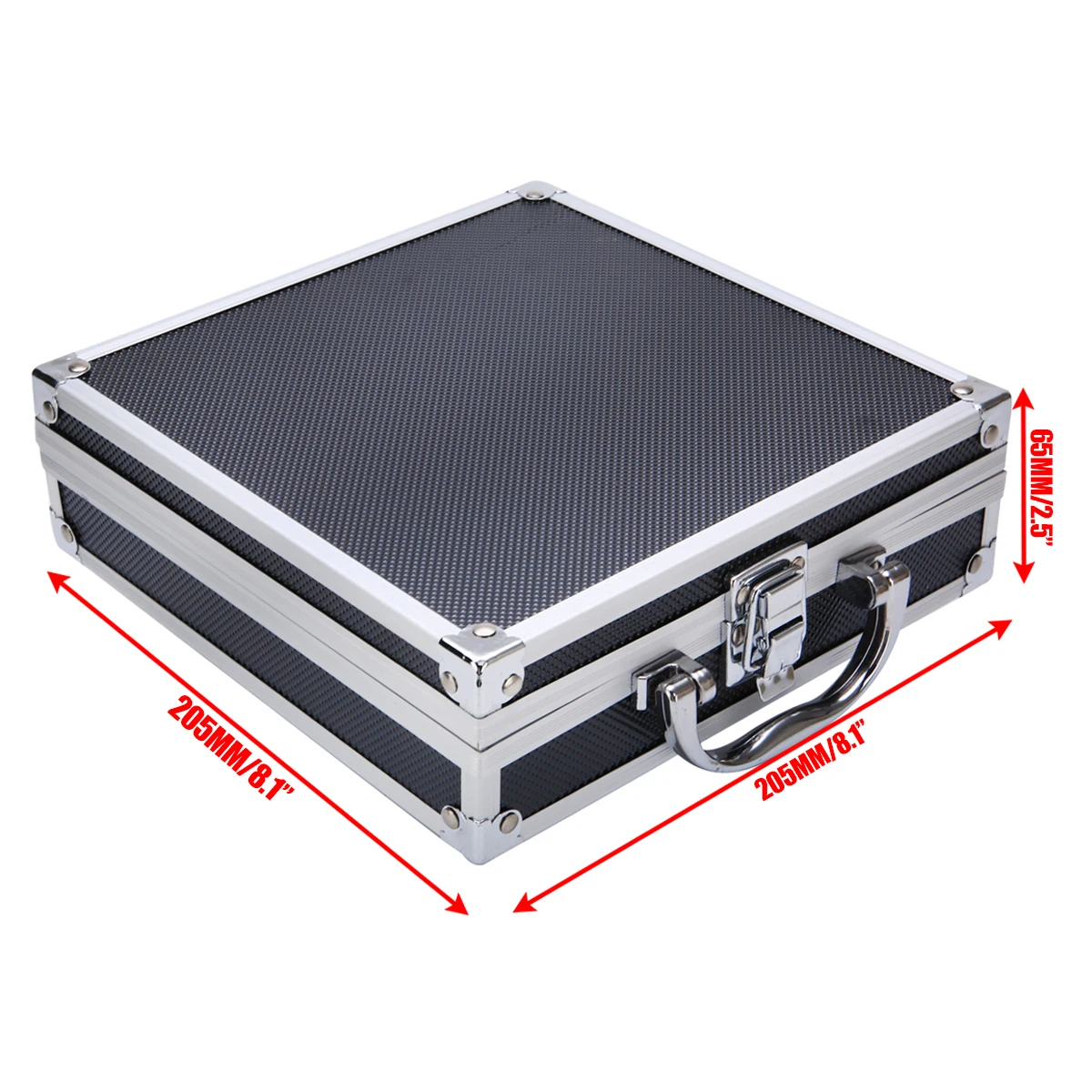 Portable Aluminium Alloy Handheld Box Tool Storage Flight Case Organizer +Sponge