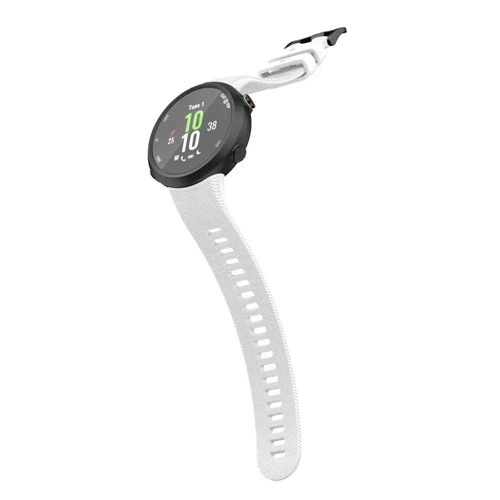 Correa de silicona suave para reloj Garmin Forerunner 45, correa de repuesto deportiva, pulsera inteligente, 20mm