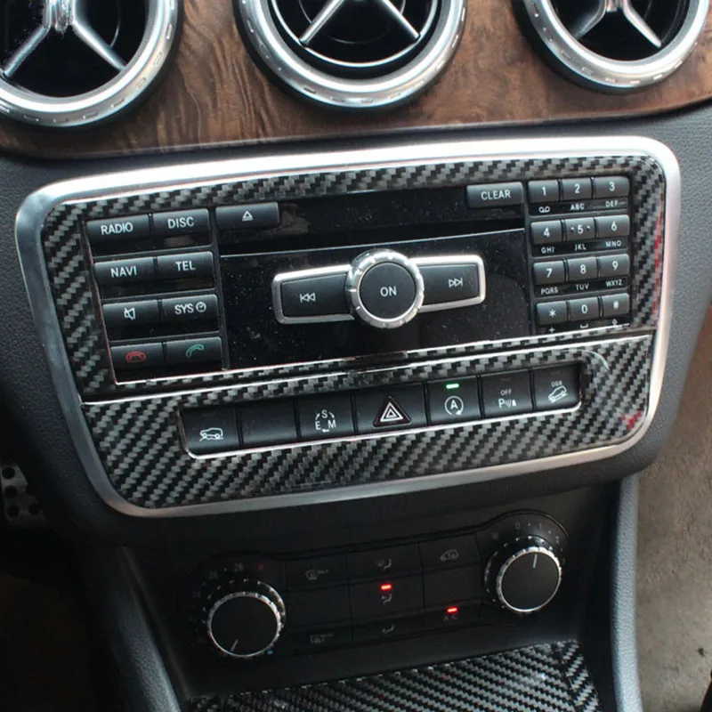 Immagine 4: Rivestimento della copertura del pannello CD del climatizzatore della Console centrale per Mercedes Benz X156 W176 C117 CLA GLA classe A fibra di carbonio