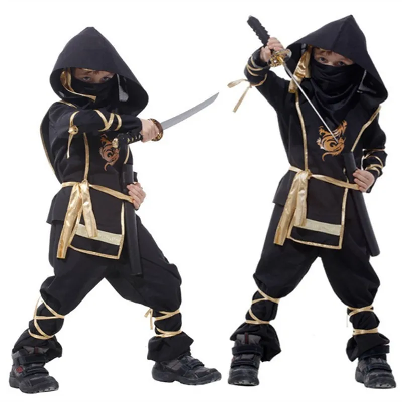 New Kid Ninja Costumes Halloween Party Boys Girls Warrior Stealth bambini Cosplay Assassin Costume regali per la giornata dei bambini