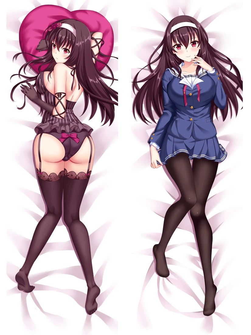 

Mxdfafa Japanese Anime Saenai Heroine no Sodatekata Dakimakura Pillow Cover Female Cartoon Hugging Body Pillowcase Otaku Bedding