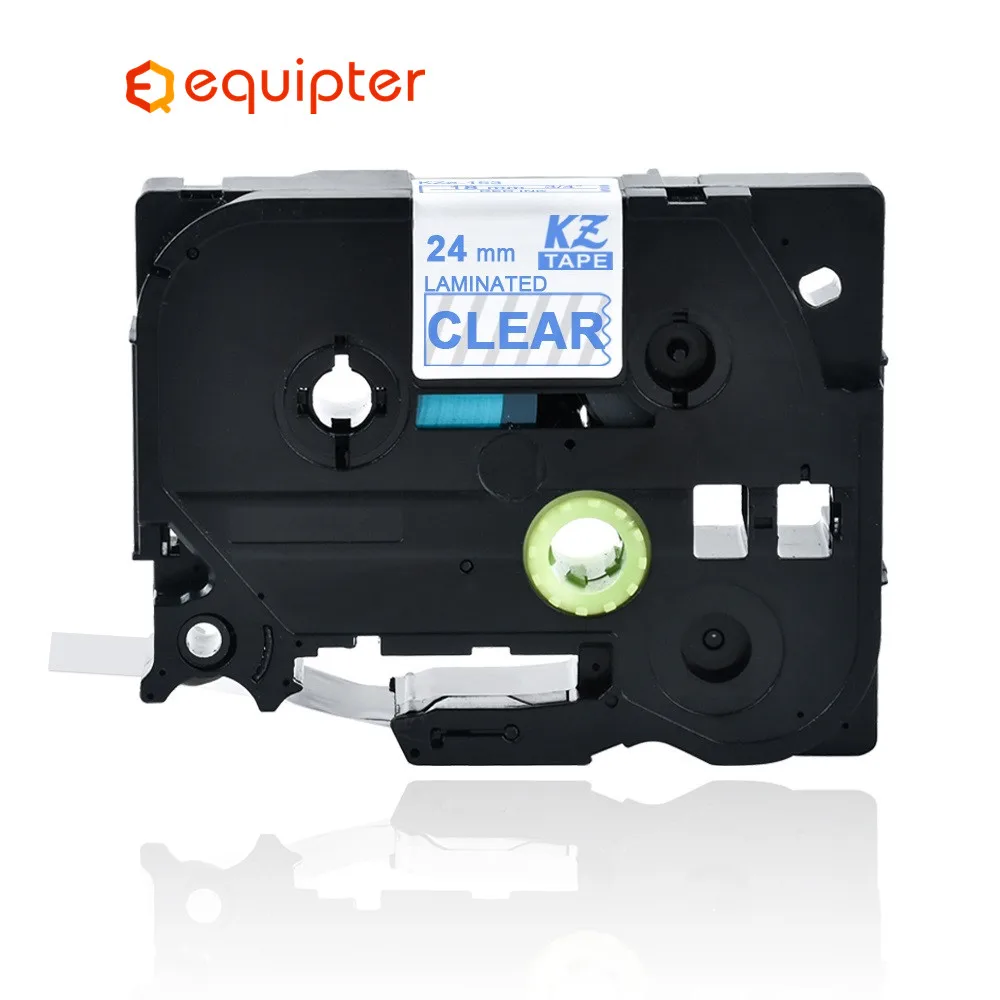 

24mm Tze153 blue on clear Tz153 Compatible for Brother P-touch Label Printers Laminated Tze Label Tape Tze-153 Tz153