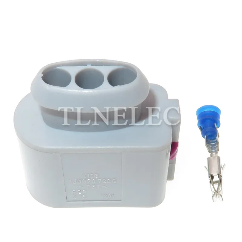 1J0973723G 3.5 MM 3 PIN Way หญิงสีเทากันน้ำอัตโนมัติหมอก Connector เซนเซอร์เพลาข้อเหวี่ยงปลั๊กสำหรับ VW Audi Skoda