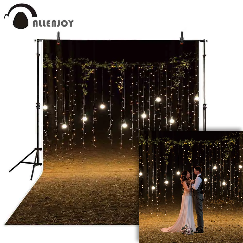 

Allenjoy Photography Backdrop Wedding Night Glitter Rustic Home Decoration Background For Photo Studio Photocall Photophone Prop