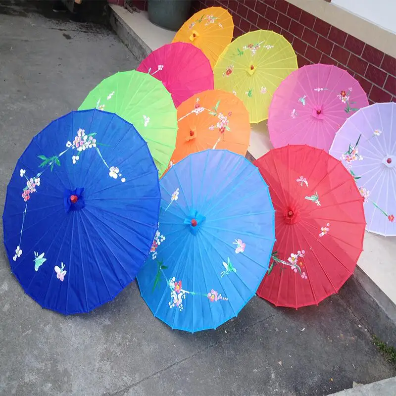 Wedding Party Photography Props Chinese Oriental Style Parasol Handmade Fabric Craft Umbrella LX8183