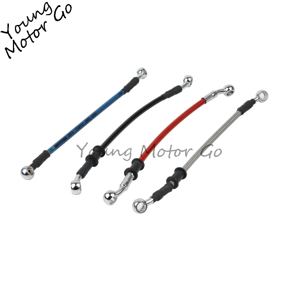 Short 27 34 39 cm Universal Motorcycle Dirt Bike Braided Steel Hydraulic Reinforce Brake line Clutch Oil Hose line Tube Pipe