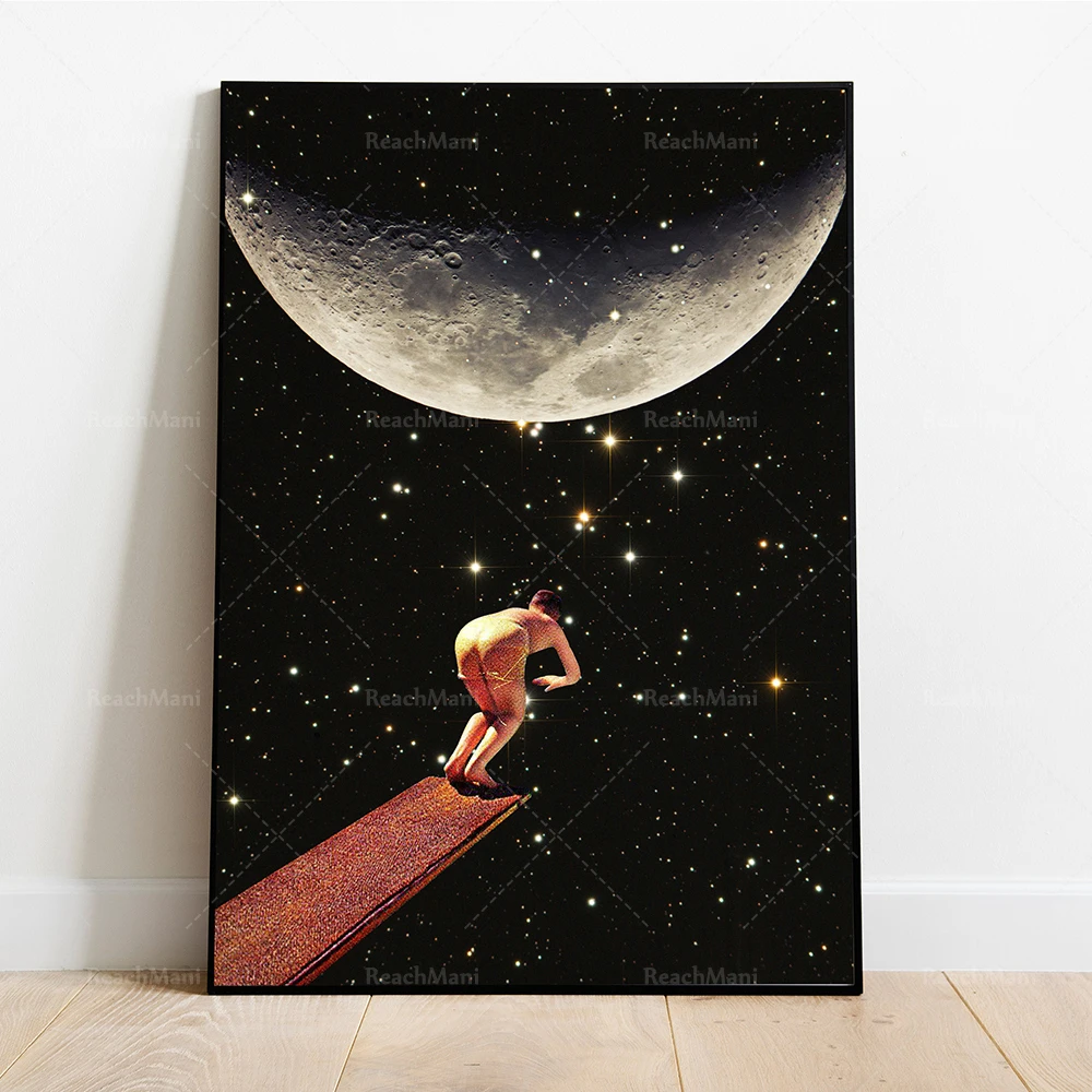 Inner Child, Vintage Cosmic collage, Digital art