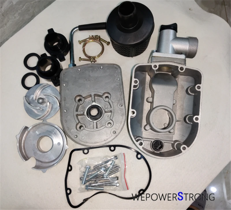 1.5 In. Aluminum Pump Assy. Whole Kit W/ 38mm Inlet And Outlet Fits 152F 154F GX100 Type Gas Engine With 10mm Thread Shaft