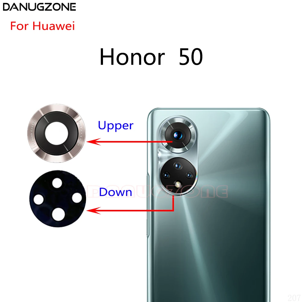 2PCS/Lot For Huawei Honor 50 Back Lens Rear Camera Glass Lens Mirror