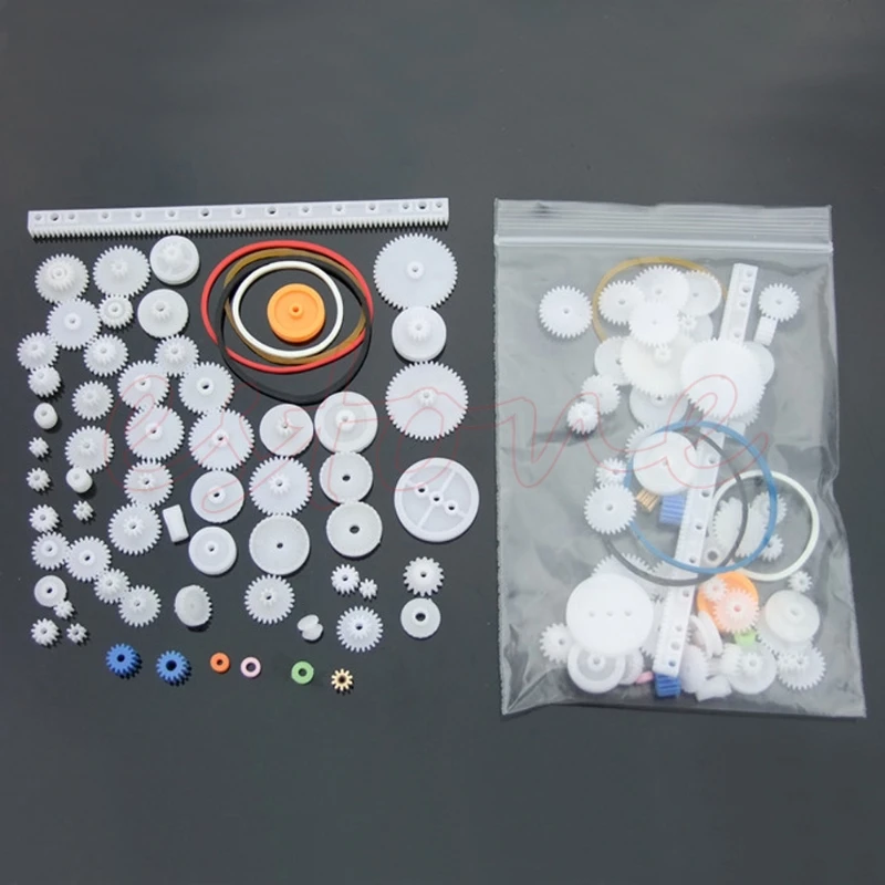 M7DF جديد 60 قطعة نوع عمود بلاستيكي واحد مزدوج الحد تاج دودة التروس لتقوم بها بنفسك الروبوت