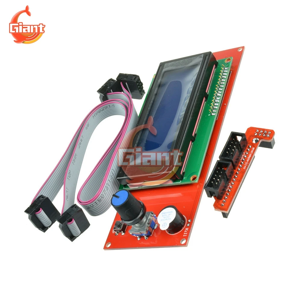 Imagem -05 - Display 3d Peças da Impressora Controlador Adaptador Inteligente Reprap Rampas 1.4 1.6 Mega 2560 Board 2004lcd Anet-a8 2004lcd
