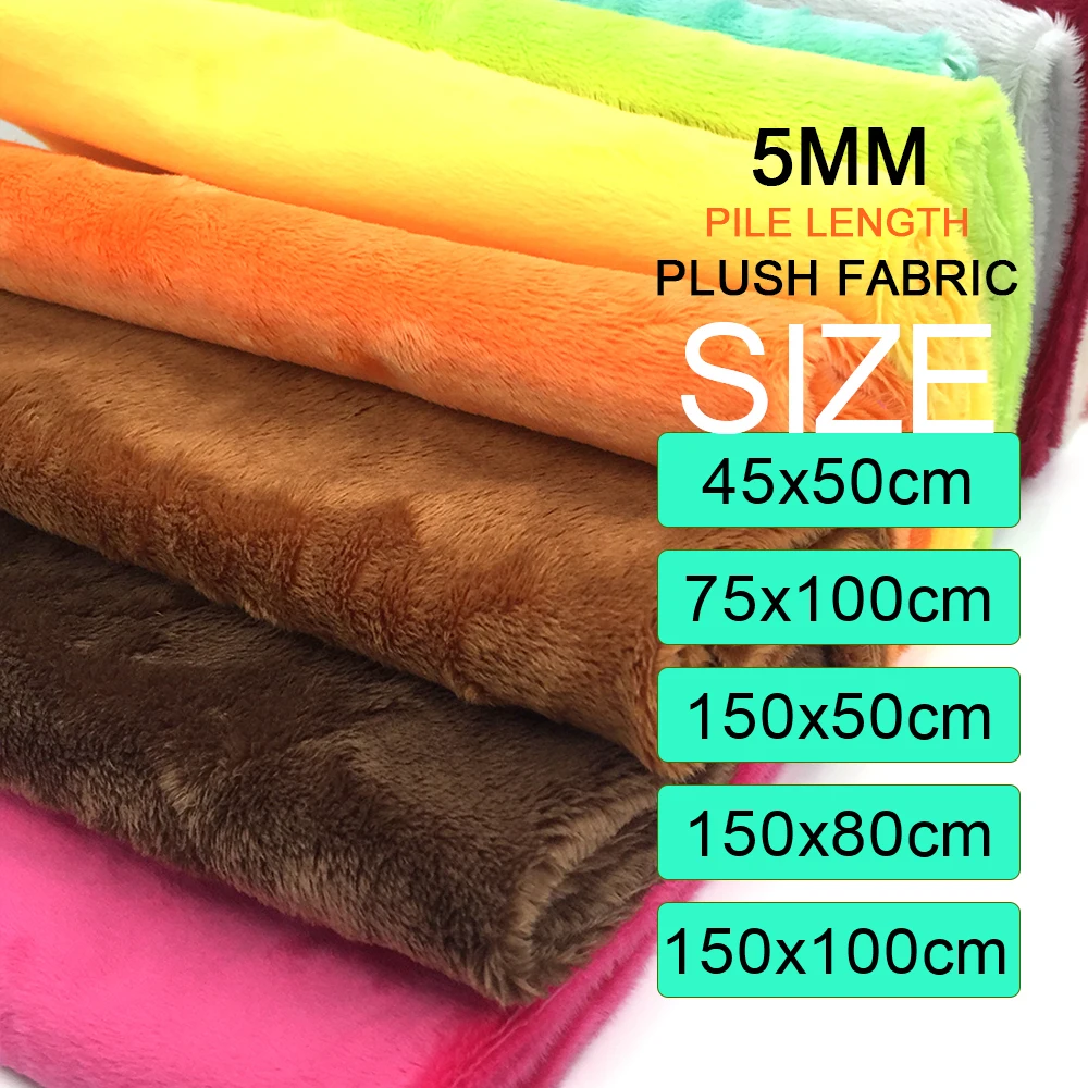 ZYFMPTEX New Arrival 5mm Pile 50/80/100/150cm Minky Plush Fabric For DIY Sewing Patchwork100% Polyester Telas Velvet Fabric