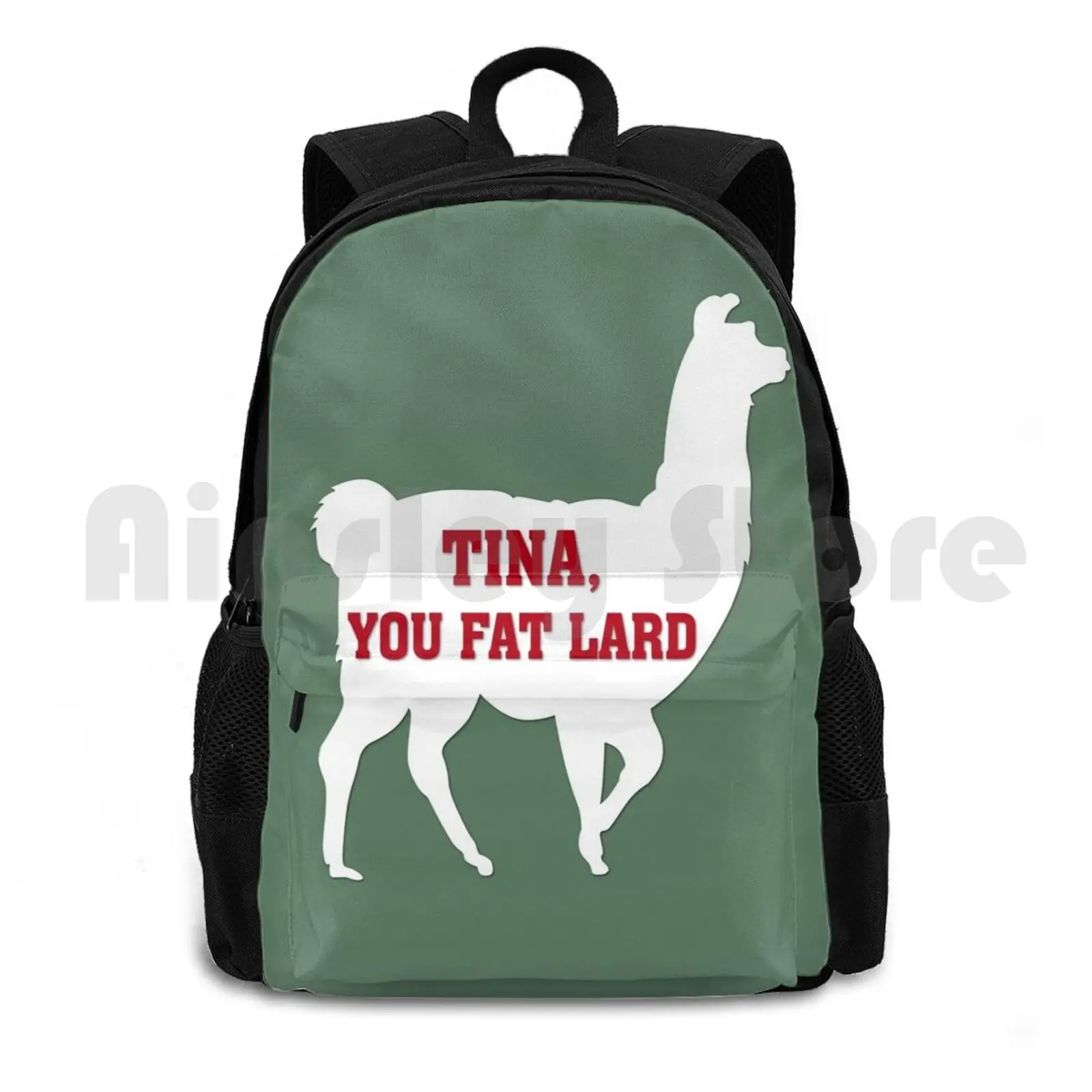 

Tina , You Fat Lard Outdoor Hiking Backpack Waterproof Camping Travel Napoleon Dynamite Llama Tina You Fat Lard Quote