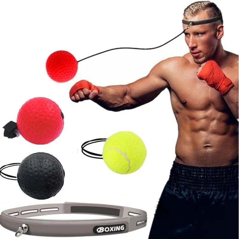 

Boxing Reflex Speed Punch Ball 20g/65g Copper Buckle Silicone Headband For Muay Thai Beginner Hand Eye Punching Relax Training