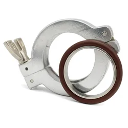 Aluminum Alloy Three-Clamp Vacuum Hinge Wing Nut ClampThree-ClampConnection With SS304 Centering Bracket And FPM O-Ring