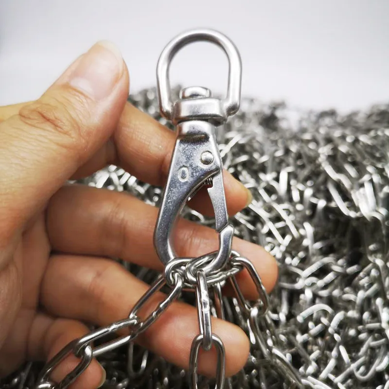 100 Meters Ordinary 304 Stainless Steel 2mm Diameter Long Link Chain Lifting Chain Industry Welded Binding Chain