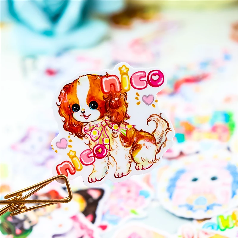 Sticker 40pcs Cartoon Cute Dog Animal Stickers DIY Diary Decor Stickers Scrapbook Cute Stationery Cute Supplies