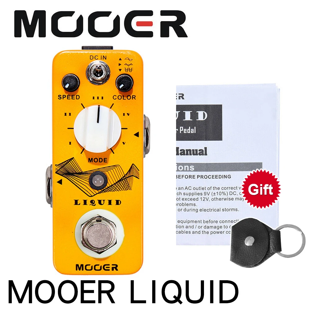 

Новинка, MOOER Liquid 5 различных фазных эффектов, 3 выбираемых типа волновой формы, педаль эффектов