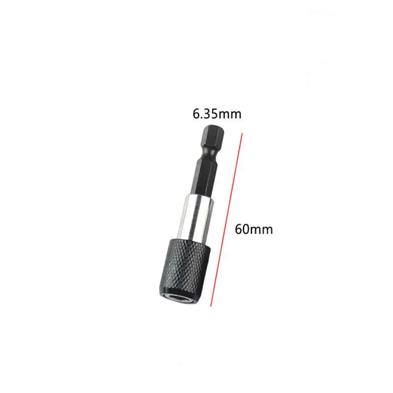 Przedłużenie wiertła elektrycznego 6.35mm magnetyczny wewnętrzny sześciokąt 1/4 rękaw samoblokujący korbowód 60-150MM