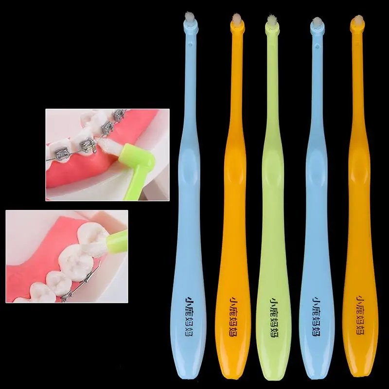 

1pc Soft Toothbrush Brush Cleaners Interdental Bristle Orthodontic Braces Cleaning Interdental Tooth Brush Floss Teeth Cleaning