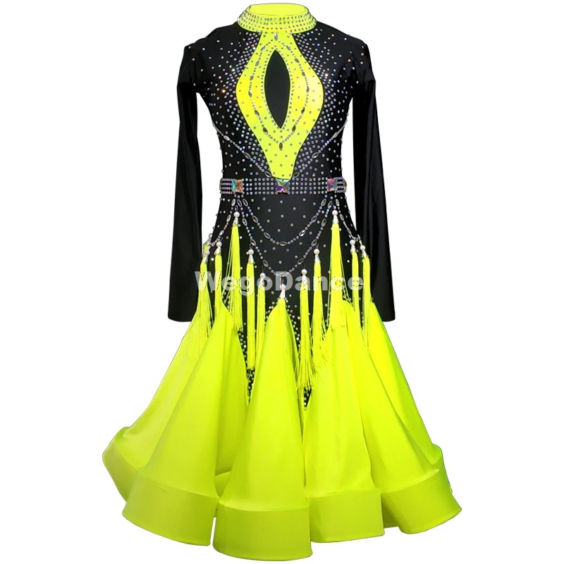 

Custom Latin Dance Dress Shiny Rhinestones Sexy Backless Competition Dresses Salsa Rumba Chacha Samba Stage Show Wear