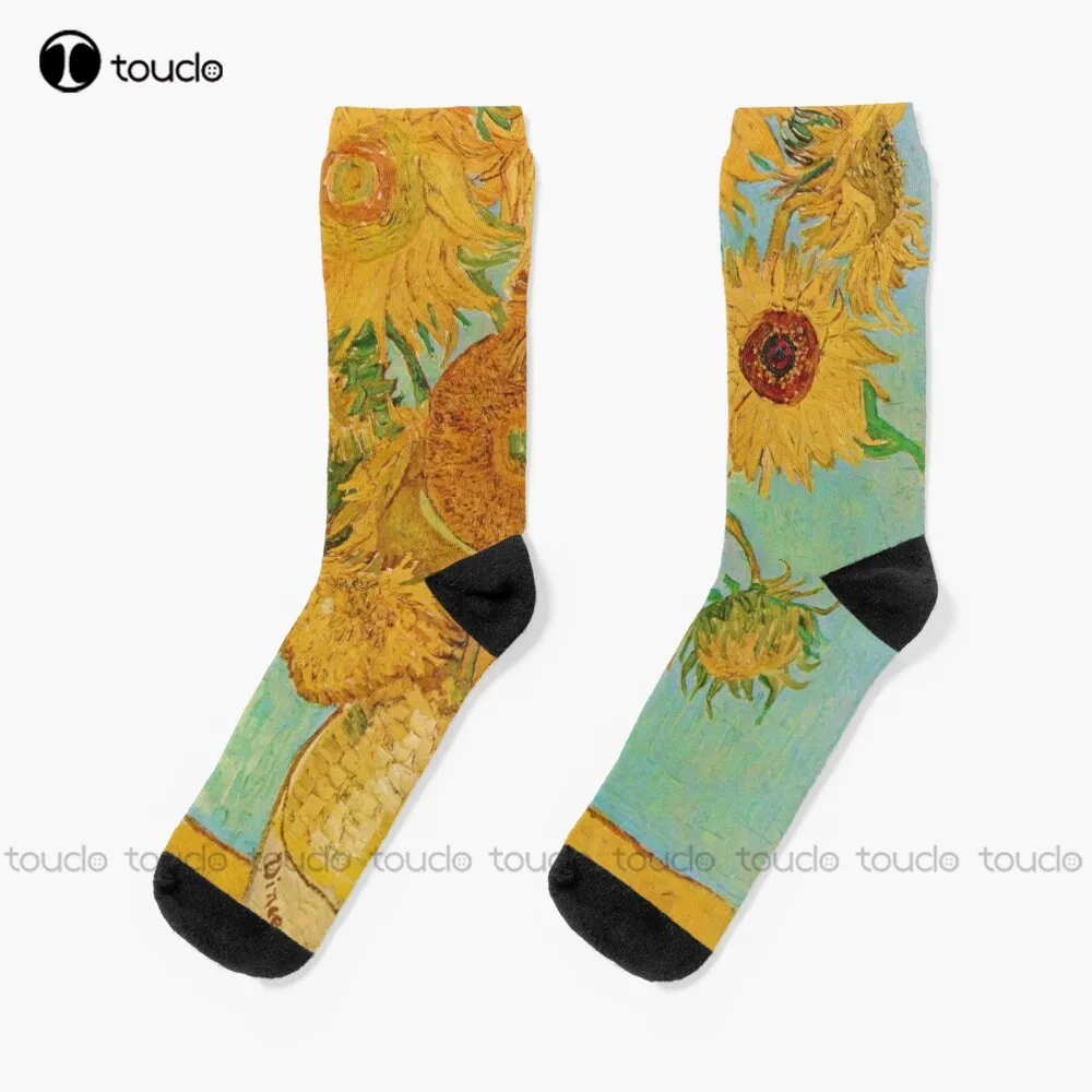 Vincent Van Gogh Socks Womens Black Fun Socks Christmas New Year Thanksgiving Day Gift Unisex Adult Teen Youth Socks Custom