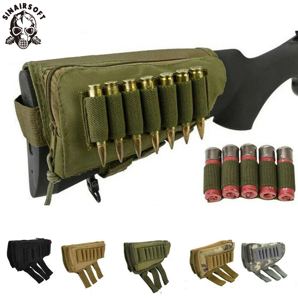 

Tactical Muti-functional Hunting Zipper Rifle Buttstock Pack Bag Cheek Pad Rest Shell Mag Ammo Pouch Pocket Magazine Bandolier