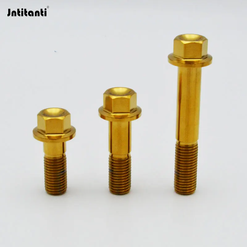 Jntitanti Gr5 Titanium Flange Bolt Screws  for Motorcycle M8*15-50mm