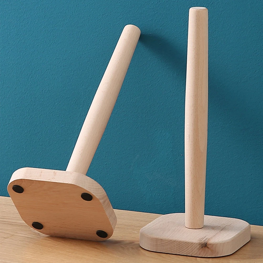 Multifunctional Wooden Rack Kitchen Roll Paper Towel Holder Bathroom Tissue Toilet Paper Stand Napkins Rack Table Decor