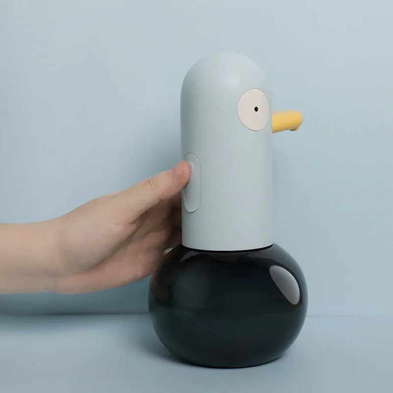 Dispensador de jabón líquido de dibujos animados, espuma desinfectante de manos, recargable, automático, sin contacto, para cocina/baño