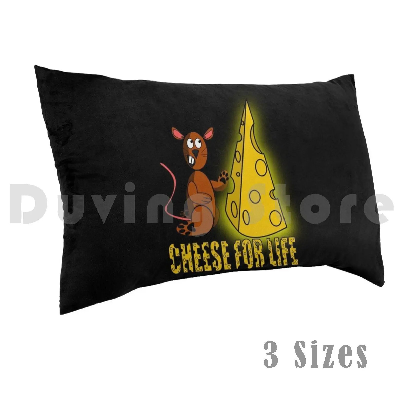 Cheese For Life Pillow Case Printed 50x75 Cheese Mouse Rat Life Cartoon Love Cheddar Comedy Animal Praying