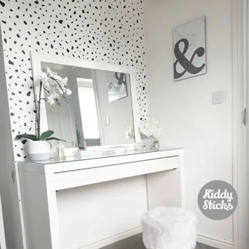 200Pcs Dalmatian Spot Polk Dot Wall Decal Kids Room Baby Nursery Scandinavian Boho Spot Wall Sticker Playroom  Home Decor